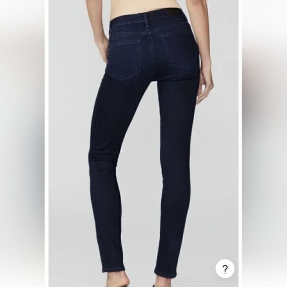 Paige Transcend skyline skinny Azaria blue wash 5 pocket midris jean size 24 NWT - Picture 2 of 5